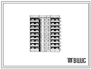Типовой проект 96-029/1 Блок-секция девятиэтажная 36-квартирная торцевая (однокомнатных 1А-9; двухкомнатных 2Б-18; трехкомнатных 3Б-9).