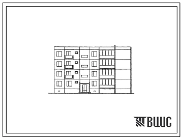 Типовой проект 127-010С Четырехэтажная крупнопанельная блок-секция правая на 12 квартир (двухкомнатных 2Б-8, четырехкомнатных 4Б-4). ). Для строительства в 4 климатическом районе Грузинской ССР с сейсмичностью 7 баллов.