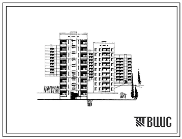 Типовой проект 135-052с Девятиэтажная блок-секция рядовая правая на 18 квартир (двухкомнатных 2Б-9, трехкомнатных 3А-9) с шагом поперечных стен 3,0 и 6,3 м. Для строительства в 4 климатическом районе сейсмичностью 7 и 8 баллов