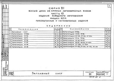 Часть 10 Раздел 10.2-4 Гипсобетонные и легкобетонные изделия