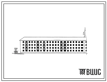 Типовой проект 1-306С-37к  Четырехэтажный шестисекционный дом на 96 квартир. Для районов с сейсмичностью 8 баллов. Стены из кирпича.