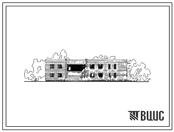 Типовой проект 244-5-27с Спальный корпус на 80 мест пионерского лагеря-базы отдыха на 320/280 мест, со стенами из местных материалов, для строительства в 4А и 4Г климатических подрайонах сейсмичностью 7 и 8 баллов