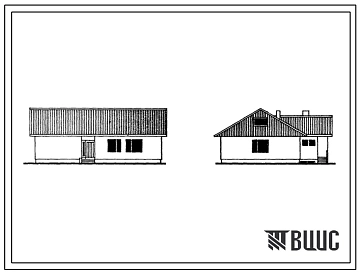 Типовой проект 183-23-72 Четырехкомнатный одноэтажный жилой дом.