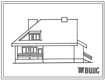 Типовой проект 143-000-731.13.88 Мансардный 1-квартирный 5-комнатный жилой дом с гаражом и подвалом. Для индивидуальных застройщиков в Латвийской ССР.