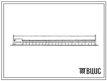 Типовой проект 801-361 Здание на 366 голов молодняка крупного рогатого скота привязного содержания