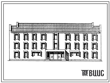 Типовой проект 165-52-244.84 3-этажное общежитие на 100 мест (с жилыми комнатами на 2 и 3 человека) для рабочих и служащих. Для строительства в 4Г климатическом подрайоне Казахской ССР с пыльными бурями.