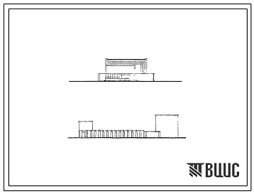 Типовой проект 260-13-6 Тип 1  Открытая летняя киноплощадка на 800 мест. Для строительства во II и III строительно-климатических зонах. Ограждение зала из сборных железобетонных панелей.