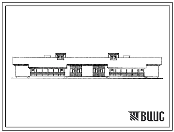Типовой проект 188-188-18.1.87 1-этажный 4-квартирный жилой дом с 2 и 3 комнатными квартирами со стенами из монолитного бетона. 2 и 3 уровни инженерного обеспечения.