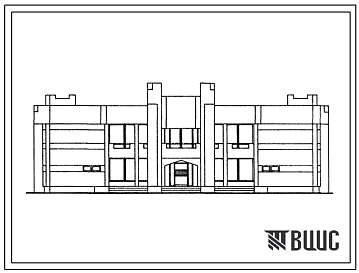 Типовой проект 262-012-290с.33.88 Клуб на 400 посетителей (зал на 300 мест). Для Киргизской ССР