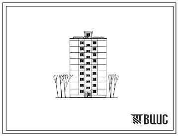 Типовой проект 1-468Д-15  Девятиэтажный односекционный дом на 36 квартир с наружными стеновыми панелями однорядной разрезки.