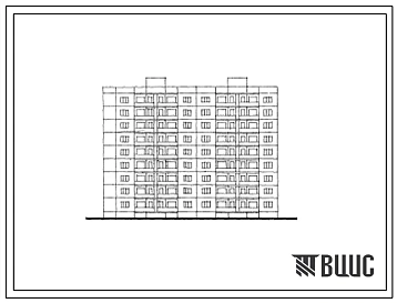 Типовой проект 127-026с Девятиэтажная торцовая блок-секция левая на 36 квартир (двухкомнатных 2Б-9; трехкомнатных 3Б-9; четырехкомнатных 4Б-9; пятикомнатных 5А-9) с шагом поперечных стен 3,0 и 4,8 м, для строительства в 4Б климатическом подрайоне Грузинск