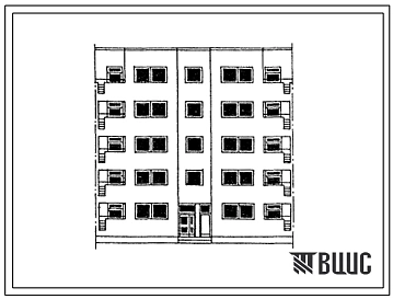 Типовой проект 156-010.13.86 Блок-секция рядовая 5-этажная 10-квартирная 3Б-4Б (для строительства в Эстонской ССР)