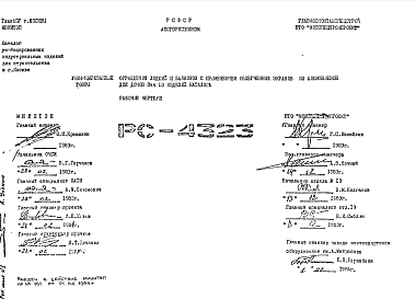Шифр РС4323 Унифицированные ограждения лоджий и балконов с применением облегченных экранов из алюминиевой гофры для домов П44 из изделий каталога (1984 г.)