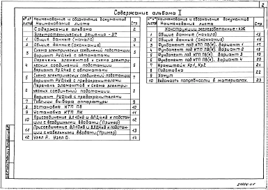 Альбом 1 Электротехнические решения. Конструкции железобетонные. Ведомость потребности в материалах