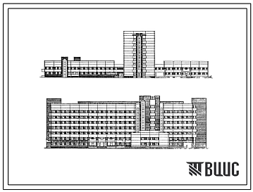 Типовой проект 252-02-31.89 Роддом на 130 коек с женской консультацией на 200 посещений в смену. Здание главного корпуса двух-, трех-, девятиэтажное. Каркас по серии 1.020-1/83. Стены из однослойных легкобетонных панелей по серии 1.030.1.-1