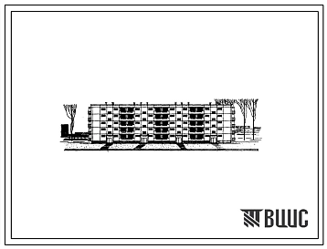 Типовой проект 1-464ДС-17 Пятиэтажный четырехсекционный крупнопанельный жилой дом на 60 квартир (однокомнатных  10, двухкомнатных  40, трехкомнатных  10).