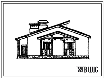 Типовой проект 185-000-139с Одноэтажный одноквартирный двухкомнатный жилой дом. Для индивидуальных застройщиков.