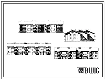Типовой проект 135-045с Крупнопанельные двухэтажные жилые блок-секции и дом-представитель на 12 квартир