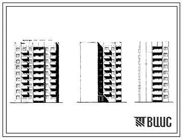 Типовой проект 125-014/1 Блок-секция девятиэтажная 36-квартирная угловая правая (двухкомнатных 2Б — 18, трехкомнатных 3А — 9, 3Б — 9).