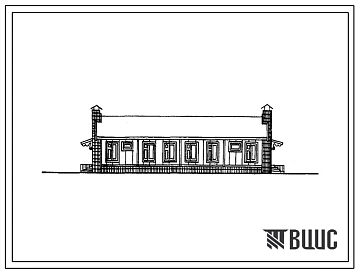Типовой проект 181-000-258с.86 Одноэтажный дом на 2 четырехкомнатные квартиры. Для строительства в сельской местности