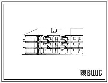 Типовой проект 174-026с.85 Блок-секция 3-этажная 2-секционная 21-квартирная торцовая левая 1А.1А.1Б.2Б-1А.2А.3Б