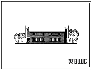 Типовой проект 144-24-126/1.2 Двухквартирный жилой дом с пятикомнатными квартирами в двух уровнях. Для индивидуальных застройщиков южных районов Украинской ССР.