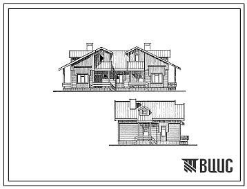 Типовой проект 186-115-210.13.88 Одноэтажный 2-квартирный жилой дом с 2-комнатными квартирами со стенами из бруса (для строительства в Ленинградской области)