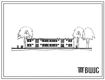 Типовой проект 154-40-44с Двухэтажный жилой дом для малосемейных с 1 и 2 комнатными квартирами секционного типа (однокомнатных 1Б — 4, двухкомнатных 2Б — 4). Для строительства в районах сейсмичностью 9 баллов.