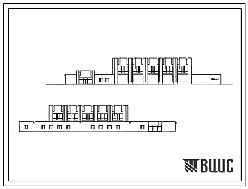 Типовой проект 294-2-70 Спортивный корпус с залом 30х18м. Здание одноэтажное. Стены из кирпича.