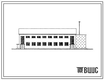 Типовой проект 284-4-1 Баня на 50 мест с прачечной на 500 кг белья в смену.