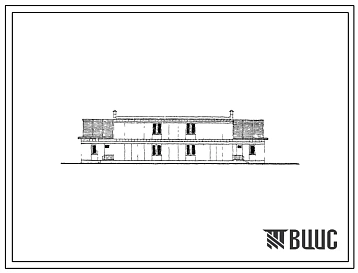 Типовой проект 184-52-118с 2-этажный 2-квартирный жилой дом с 5-комнатными квартирами (кухни выносные, стены из силикатобетонных блоков по серии ИИ-10с-1с).