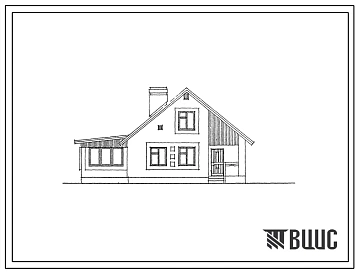 Типовой проект 184-16-125.88 Одноэтажный жилой дом с 2-комнатной квартирой "растущий" в 4-комнатный одноэтажный мансардный со стенами из мелких блоков для индивидуальных застройщиков