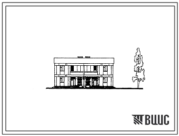 Типовой проект 113-211-10с/1 Двухэтажный двухквартирный дом с квартирами типа 5Б. Для строительства в IVА климатическом подрайоне Туркменской ССР сейсмичностью 7 и 8 баллов.