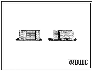Типовой проект 76-013СП/1 Четырехэтажная блок-секция на 20 квартир (1Б.1Б.2Б-2Б.3Б) торцовая левая.