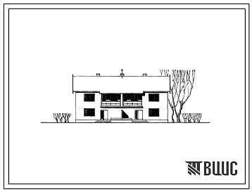Типовой проект 144-24-9 Двухквартирный дом с четырехкомнатными квартирами в двух уровнях для строительства в 3 строительно-климатической зоне.