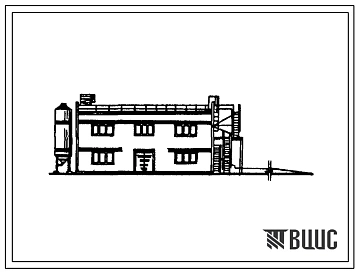 Типовой проект 814-5-23.90 Комбикормовый цех на базе комплекта оборудования К-Н-5-1 часовой производительностью 2,8 т со стенами из кирпича