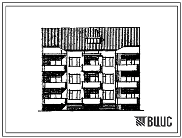 Типовой проект 192-060.91 Блок-секция 3-этажная 9-квартирная рядовая 2-2-2 из монолитного железобетона