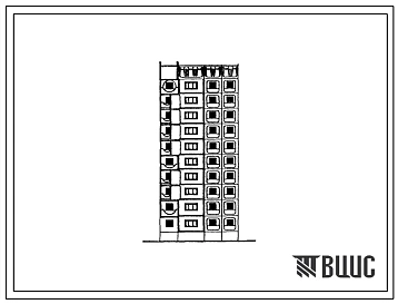 Типовой проект 97-0384с.23.89 10-этажный компоновочный объемно-планировочный элемент КОПЭ 10.25 для г. Новокузнецка