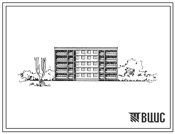 Типовой проект 102-032с Пятиэтажная рядовая блок-секция на 30 квартир (однокомнатных 1А-10, двухкомнатных 2А-10, трехкомнатных 3А-10). Для строительства в 3Б климатическом подрайоне сейсмичностью 7, 8 баллов