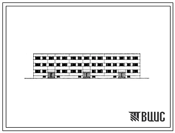 Типовой проект 113-23-64 Трехэтажный трехсекционный жилой дом на 24 квартиры (однокомнатных 1Б — 6, двухкомнатных 2Б — 6, трехкомнатных 3Б — 9, четырехкомнатных 4Б — 3).