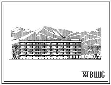 Типовой проект 244-1-9с Спальный корпус на 255 мест для санаториев. Для строительства в 3 и 4 строительно-климатических зонах, в районах с сейсмичностью 7-8 баллов.