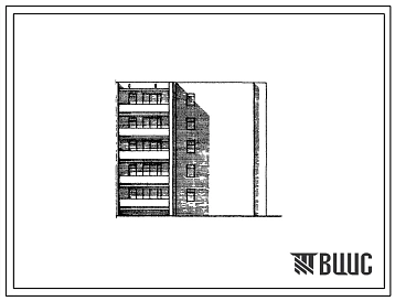 Типовой проект 85-09/1 Пятиэтажная блок-секция угловая правая на 15 квартир (однокомнатных 1Б-1, двухкомнатных 2Б-14). Для строительства в 1В климатическом подрайоне, 2 и 3 климатических районах