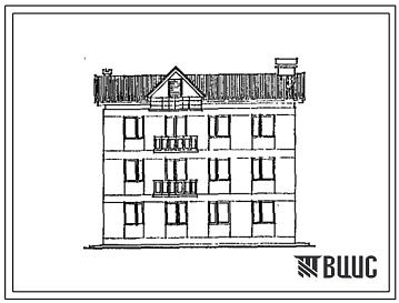 Типовой проект 123-17-149с.13.90 3-этажная блок-квартира (левый блок) с 5-комнатными квартирами 3-5-I (для республики Грузия)