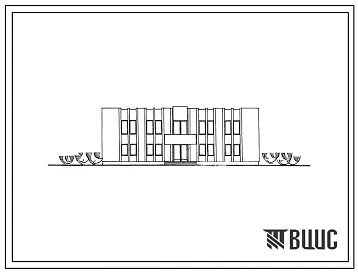 Типовой проект 264-23-10с Дом правосудия суд с двумя залами судебных заседаний и прокуратура, для строительства в 4В и 4Б климатических подрайонах сейсмичностью 7 и 8 баллов