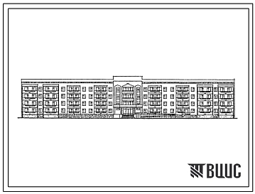 Типовой проект 165-63-68с.13.87 Жилой дом на 97 квартир для одиноких престарелых граждан с комплексом служб соцбытового назначения. Для строительства в Азербайджанской ССР.