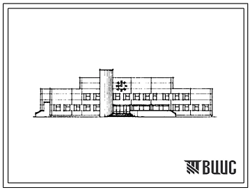 Типовой проект 222-01-659.89 Школа на 11 классов (422 учащихся). Здание  двух-, трехэтажное. Каркас по серии 1.020-1/83.  Стены из однослойных легкобетонных панелей по серии 1.030.1-1.