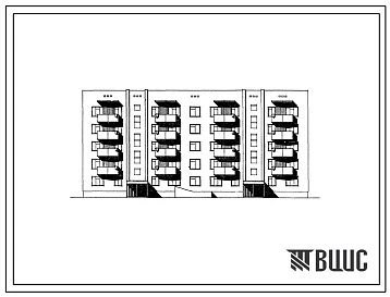 Типовой проект 114-011с/1 Пятиэтажная блок-секция двухсекционная торцевая на 30 квартир (двухкомнатных 2Б-20, трехкомнатных 3Б-5, четырехкомнатных 4Б-5) со стенами из кирпича. Для строительства в районах сейсмичностью 8 баллов