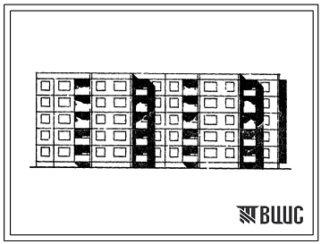 Типовой проект 92-019с/1 Блок-секция 5-этажная 39-квартирная торцовая, правая 1Б.1Б.2Б.3Б - 1Б.2Б.3Б.3Б