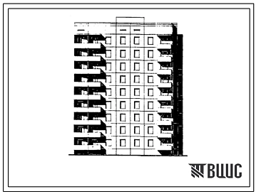 Типовой проект 125-048/1.2 Блок-секция девятиэтажная 36-квартирная угловая правая 2Б-2Б-3Б-3Б.