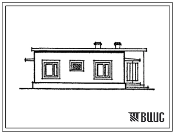 Типовой проект 184-40-126.87 Одноэтажный одноквартирный жилой дом с 3-комнатной квартирой